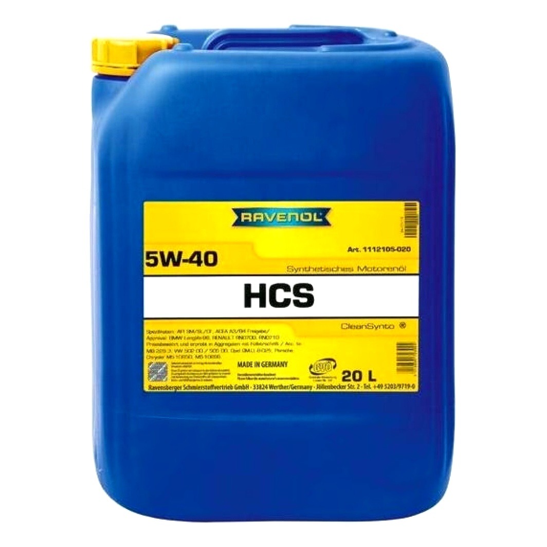 Моторное масло RAVENOL HCS 5W-40 20 л (111210520) - zapix