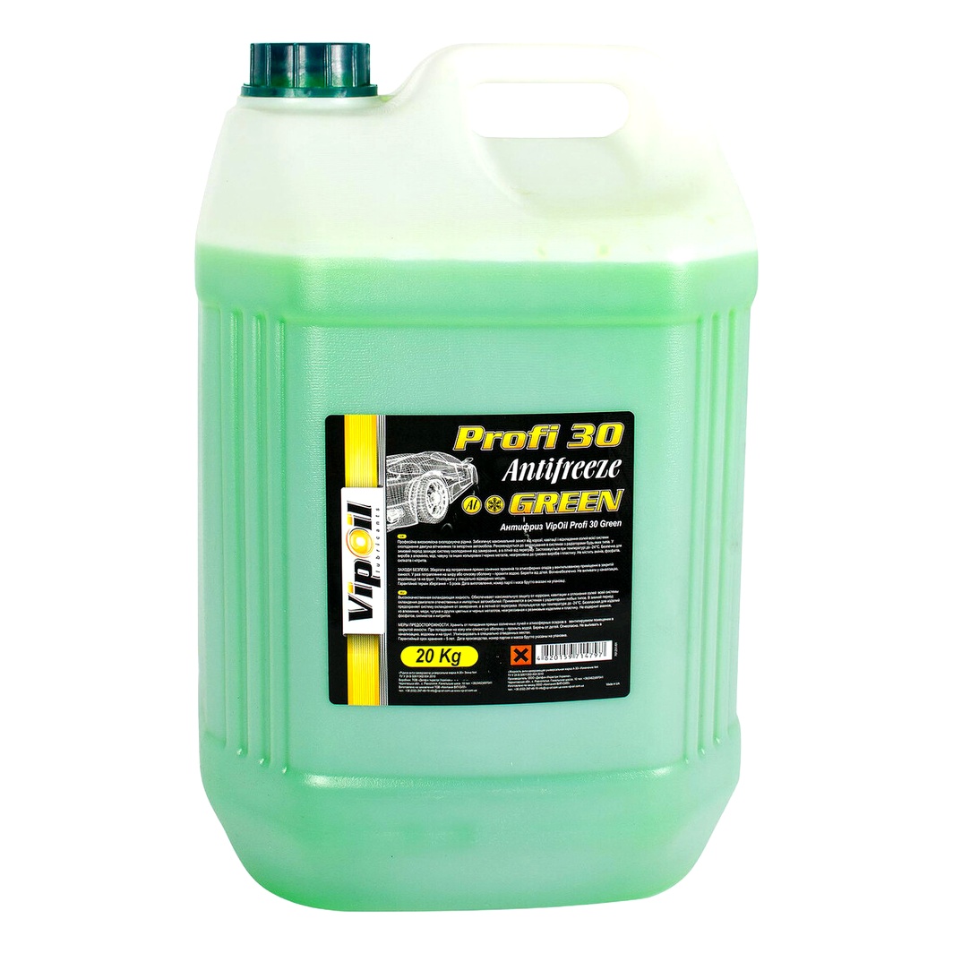 Готовий антифриз VIPOIL Profi 30 зелений G11 -24 °C 20 л (701251) - zapix