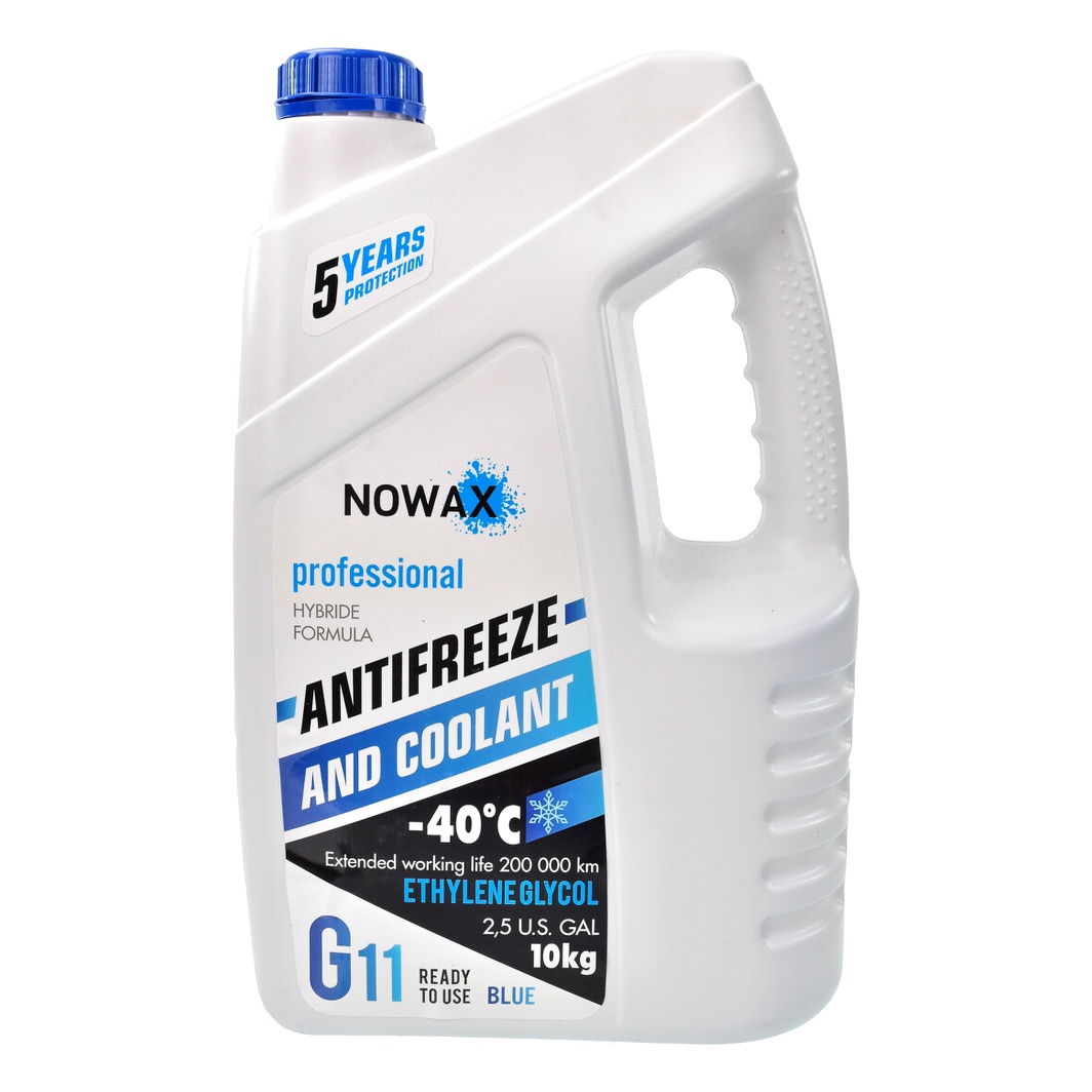 Готовий антифриз NOWAX синій G11 -40 °C 10 л (NX10002) - zapix