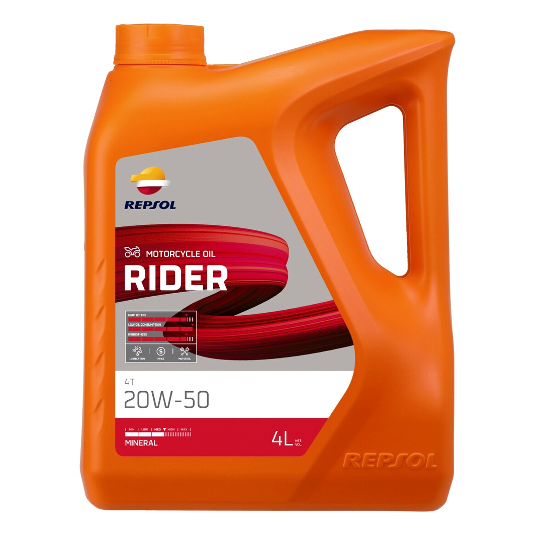 Моторное масло REPSOL Rider 4T 20W-50 минеральное 4 л RPP2130TGB - zapix