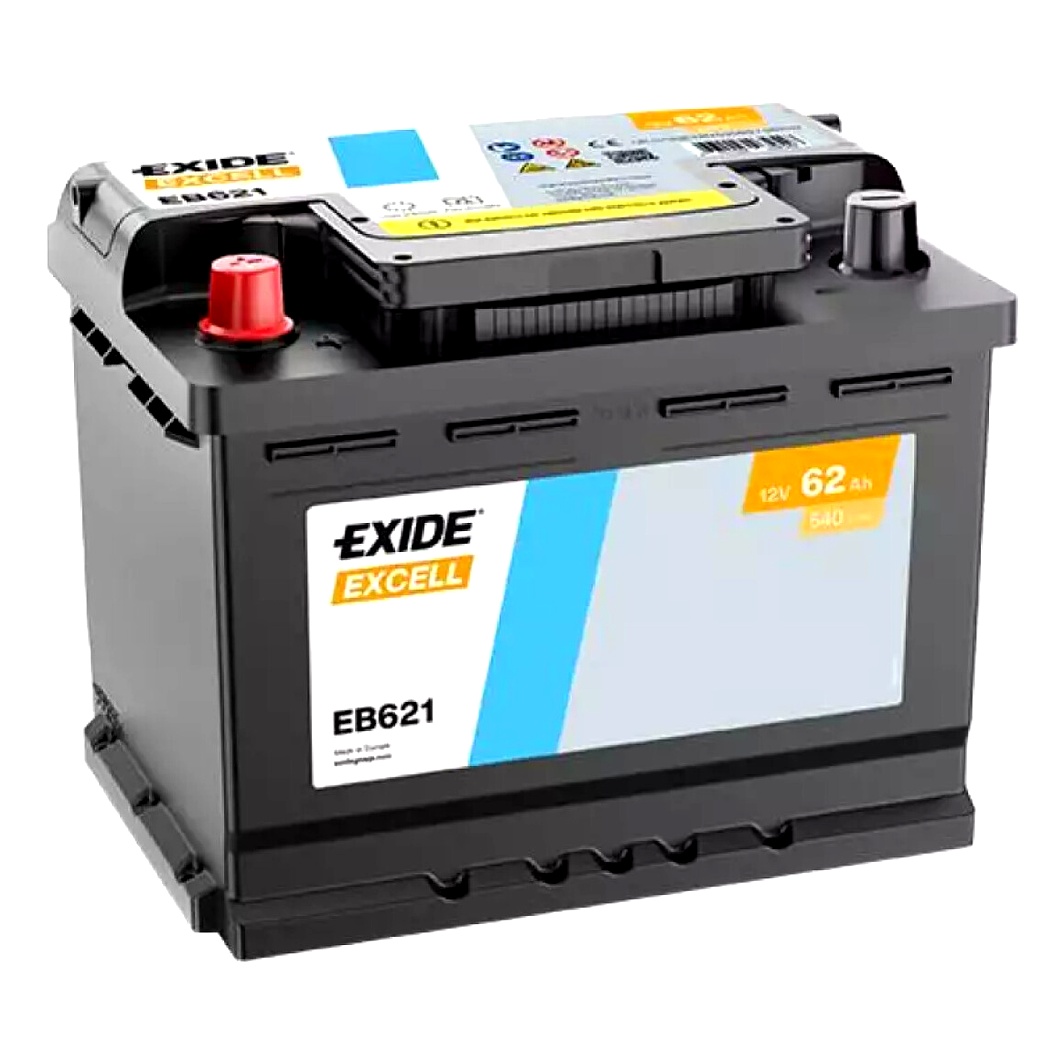 Акумулятор EXIDE Excell 12V 62Ah 540A L+ EB621 - zapix
