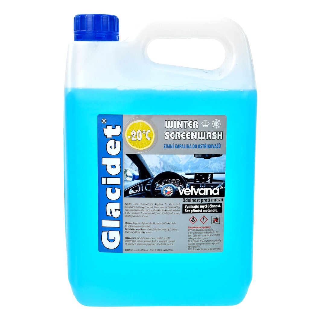 Омивач скла готовий зимовий -20°С VELVANA Glacidet лимон 3.78 л VELGLACLEMON2036KG - zapix
