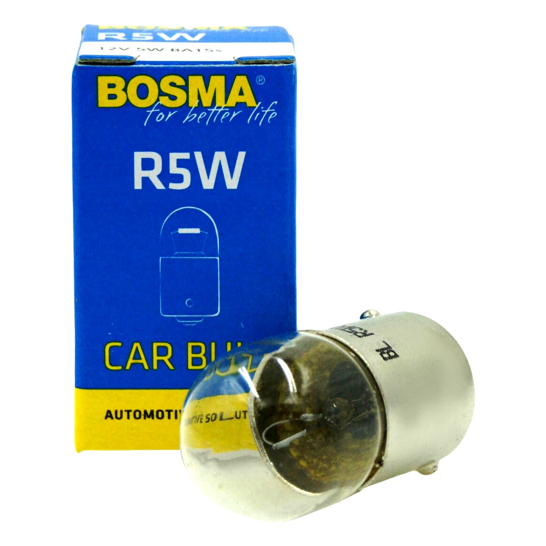 Автолампа розжарювання BOSMA R5W BA15s 5W 12V 1581S - zapix