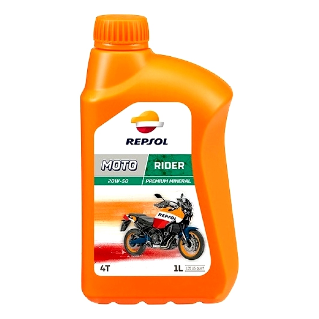 Моторное масло REPSOL Moto Rider 4T 20W-50 минеральное 1 л RP165Q51 - zapix
