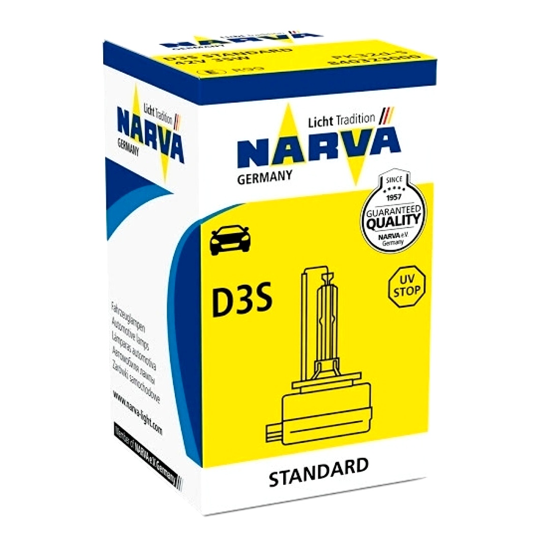 Автолампа ксенонова NARVA D3S PK32d-5 35W 42V прозора 84032 - zapix