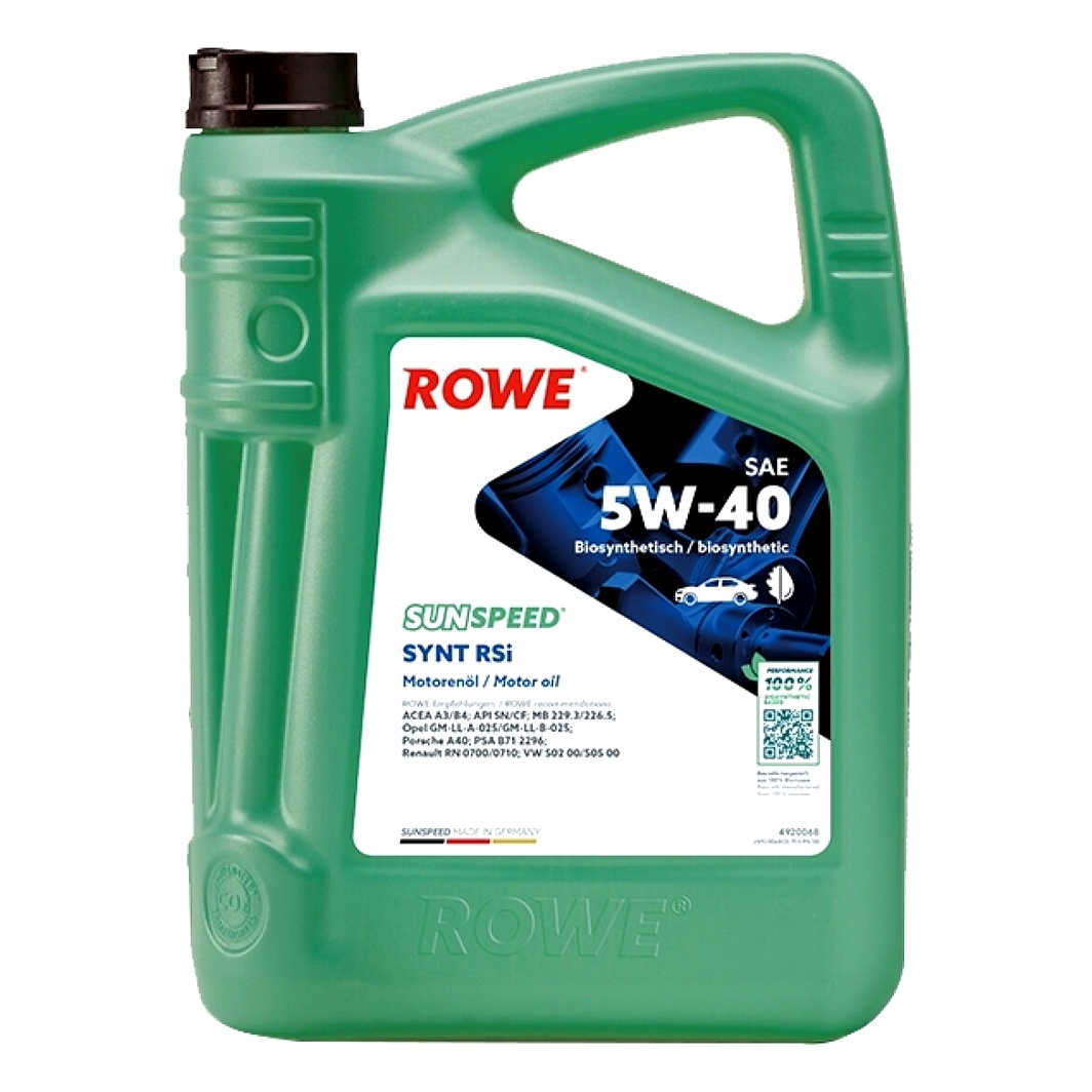 Моторное масло ROWE Sunspeed Synt RSI 5W-40 5 л (4920068005099) - zapix