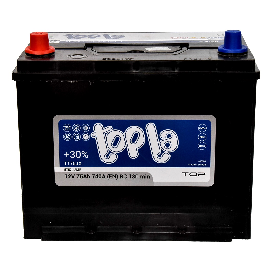 Акумулятор TOPLA Top JIS 12V 75Ah 740A L+ 118975 - zapix
