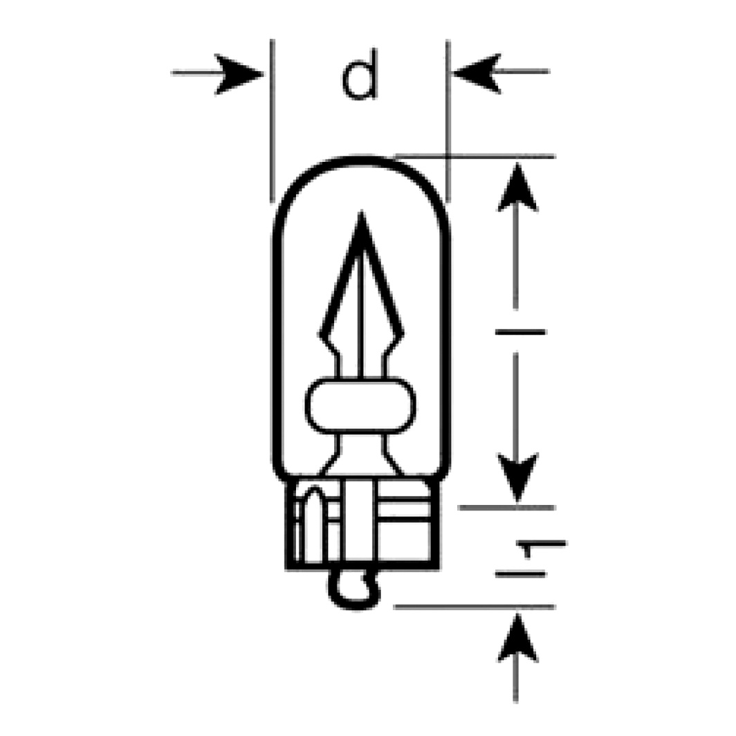 Автолампа розжарювання OSRAM Original W3W W2.1x9.5d 3W 24V прозора 284102B - zapix