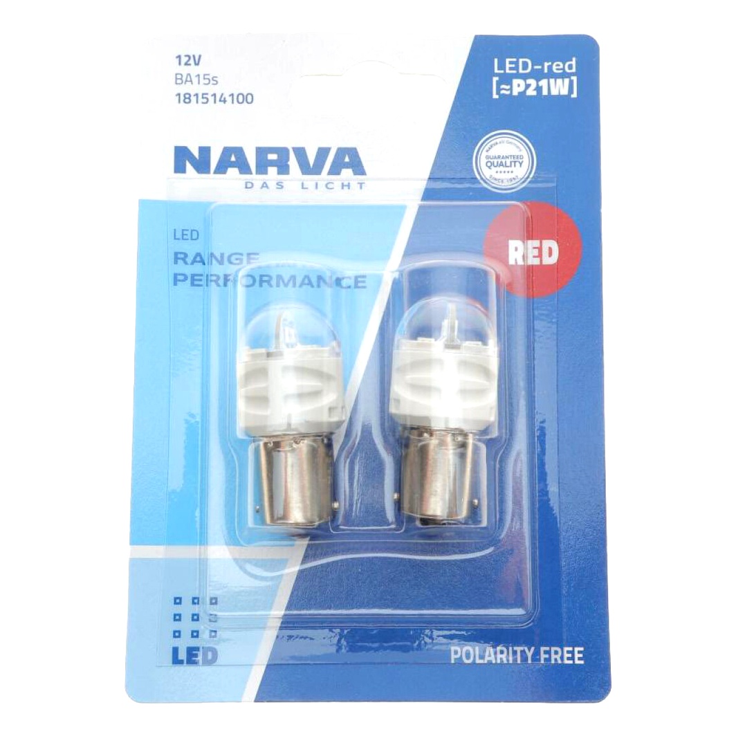 Автолампа LED (світлодіодна) NARVA Range Performance LED P21W BA15s 1.7W 12V 181514100 - zapix