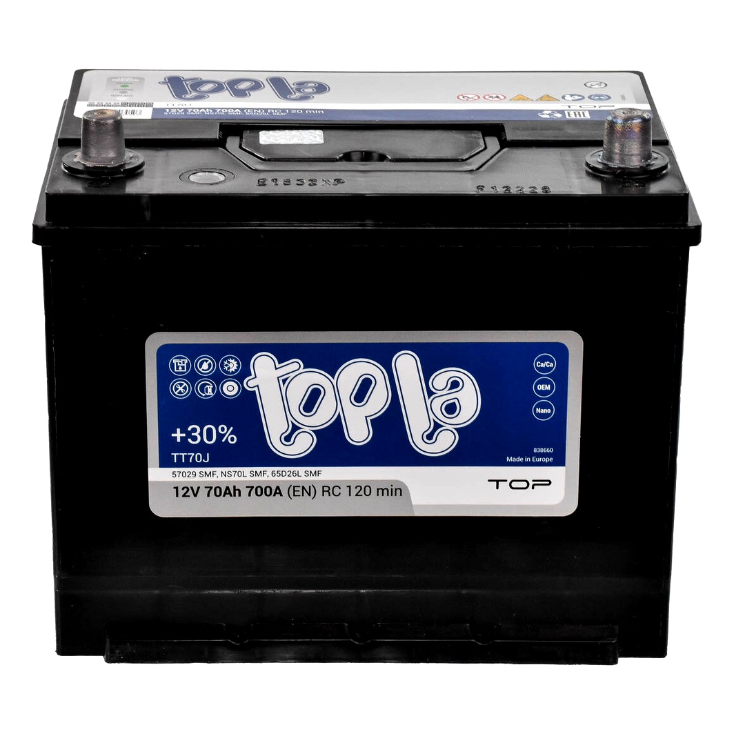 Акумулятор TOPLA Top JIS 12V 70Ah 700A R+ 118870 - zapix
