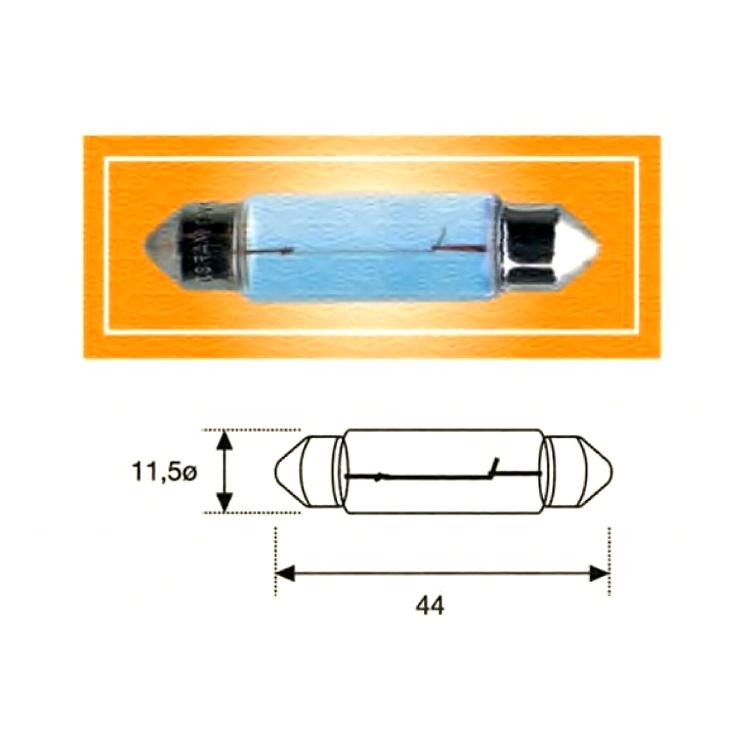 Автолампа розжарювання MAGNETI MARELLI B2.4W SV8.5-8 10W 24V прозора 009462200000 - zapix