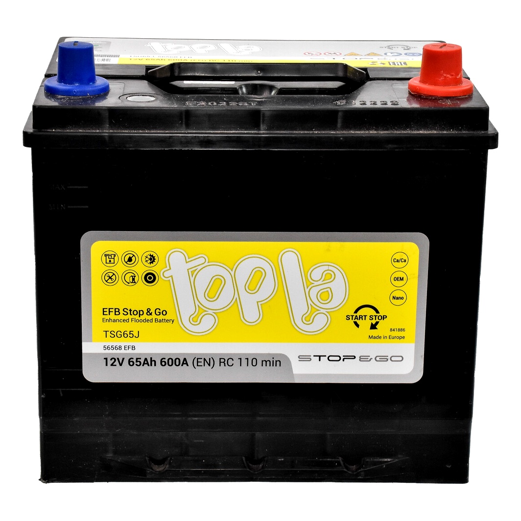 Акумулятор TOPLA EFB 12V 65Ah 600A R+ 112260 - zapix