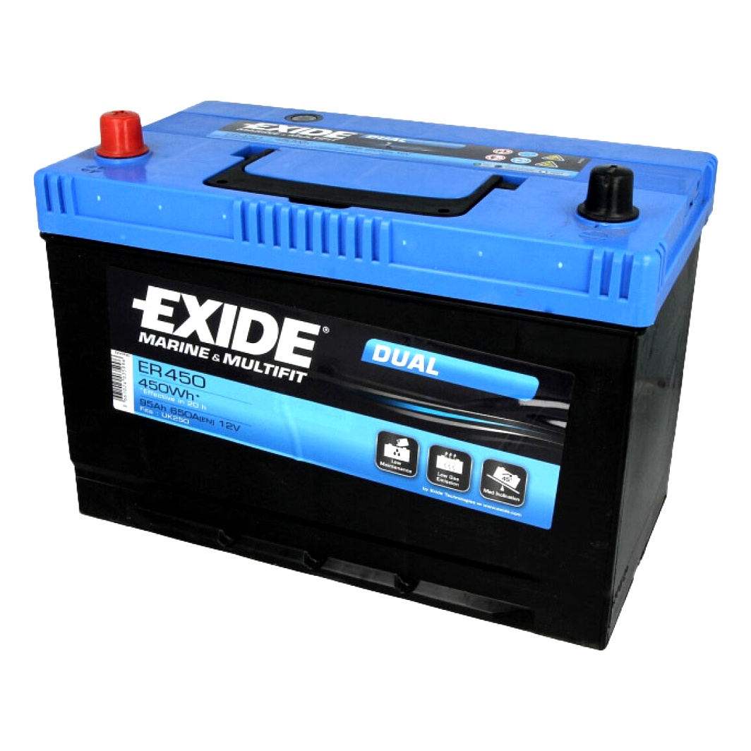 Акумулятор EXIDE Marine & Multifit 12V 95Ah 650A L+ ER450 - zapix