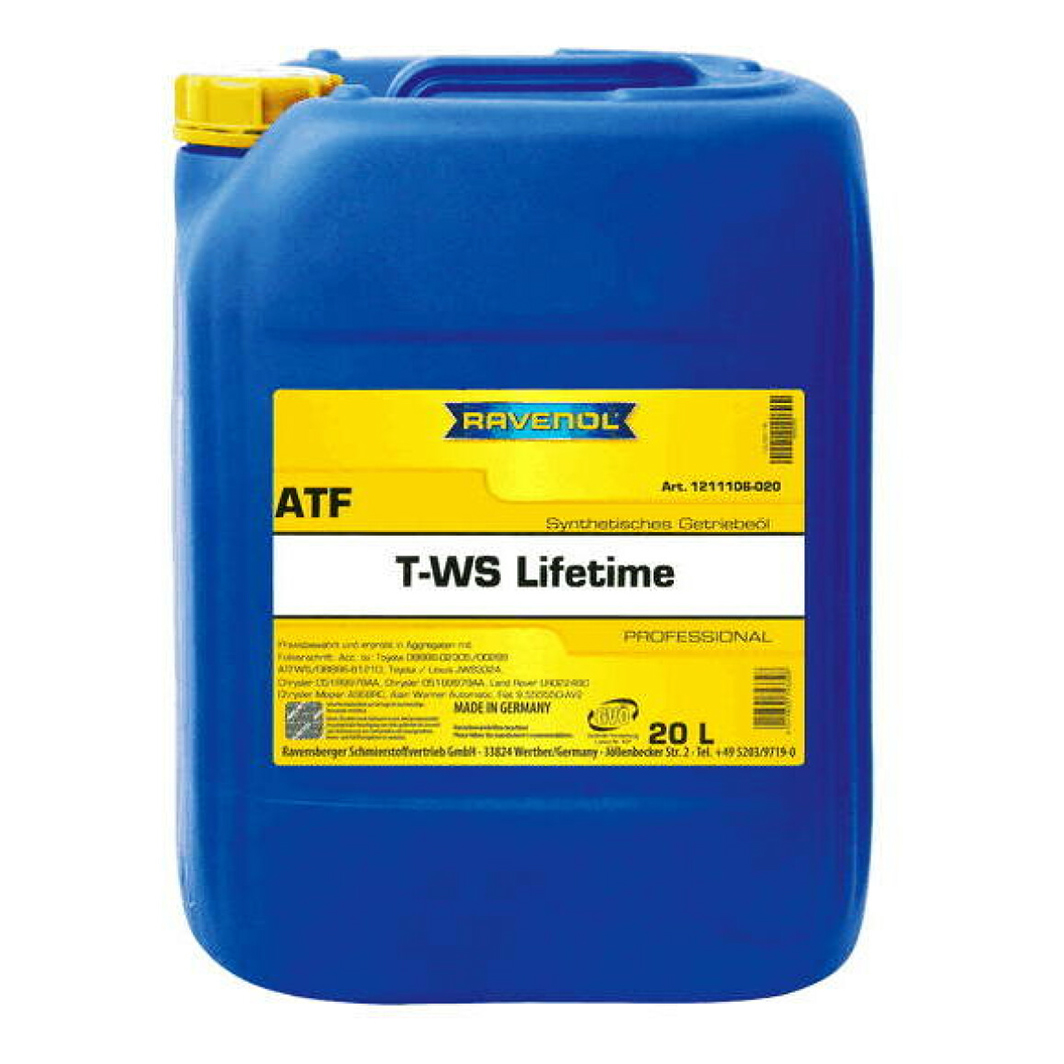 Трансмиссионное масло RAVENOL ATF T-WS Lifetime 20 л 1211106020 - zapix