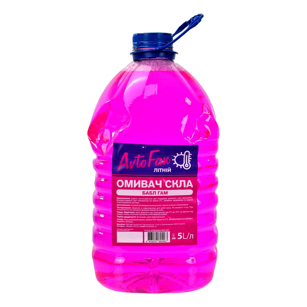 Омыватель стекла готовый летний HELPIX AutoFan bubble gum 5 л 5563 - zapix