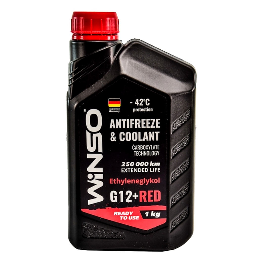 Готовий антифриз WINSO червоний G12+ -42 °C 1 л (880920) - zapix