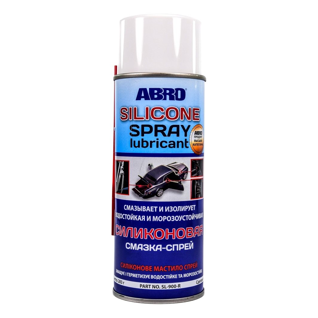 Змазка силіконова ABRO Silicone Spray універсальна 283 мл (SL900) - zapix