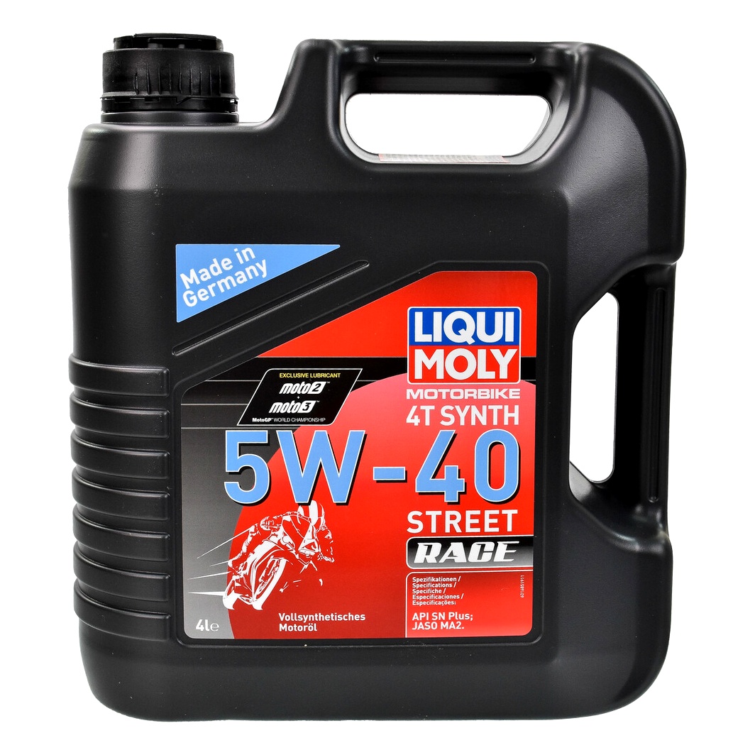 Моторное масло LIQUI MOLY Motorbike Street Race 4T 5W-40 синтетическое 4 л 1685 - zapix