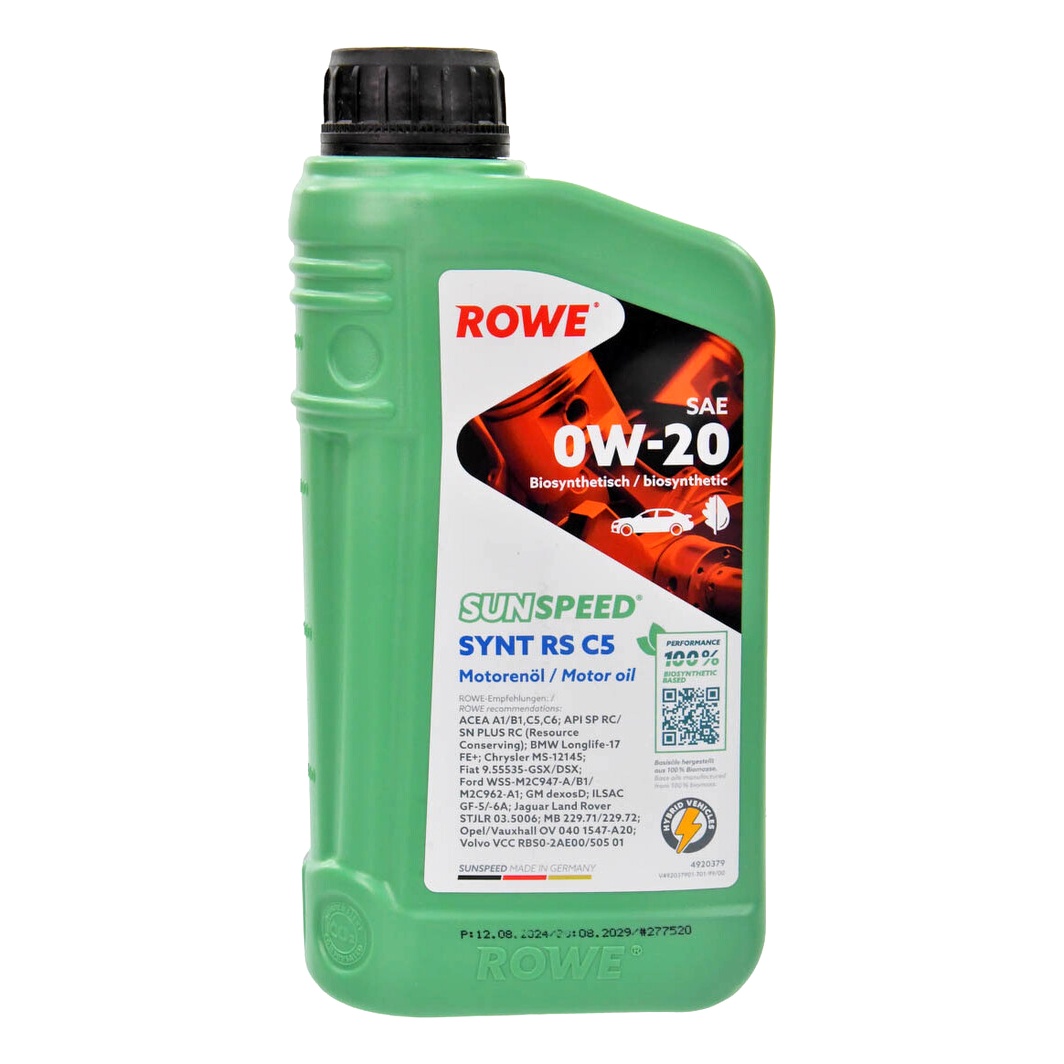 Моторное масло ROWE Sunspeed Synt RS C5 0W-20 1 л (4920379001099) - zapix