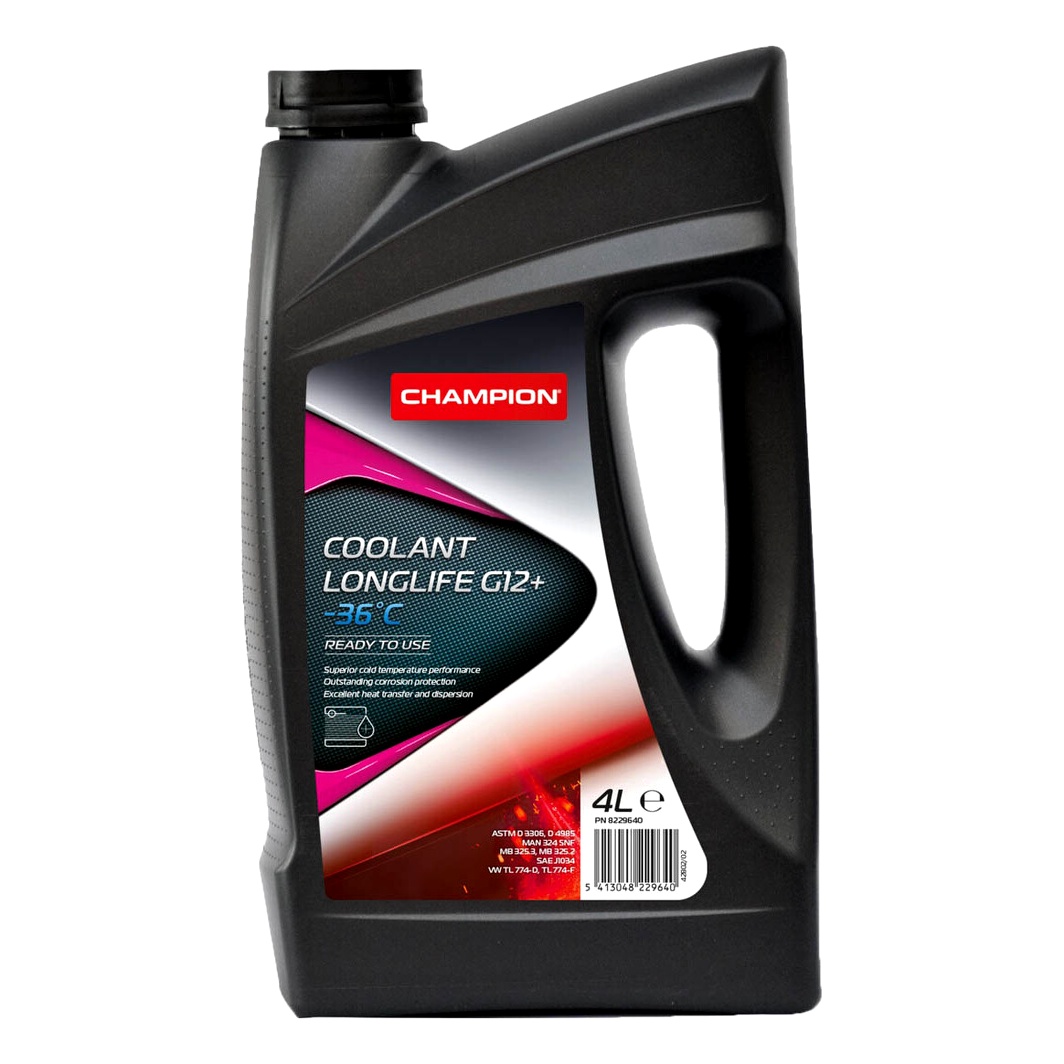 Готовий антифриз CHAMPION Coolant Longlife рожевий G12+ -36 °C 4 л (8229640) - zapix