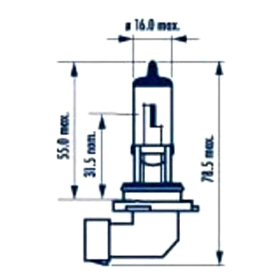 Автолампа галогеновая NARVA Standard H10 PY20d 45W 12V прозрачная 48095 - zapix