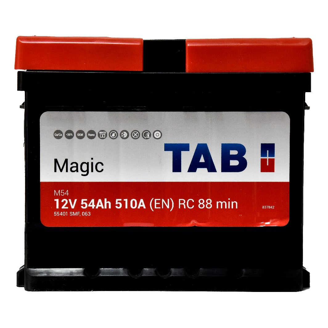 Акумулятор TAB Magic 12V 54Ah 510A R+ 189054 - zapix