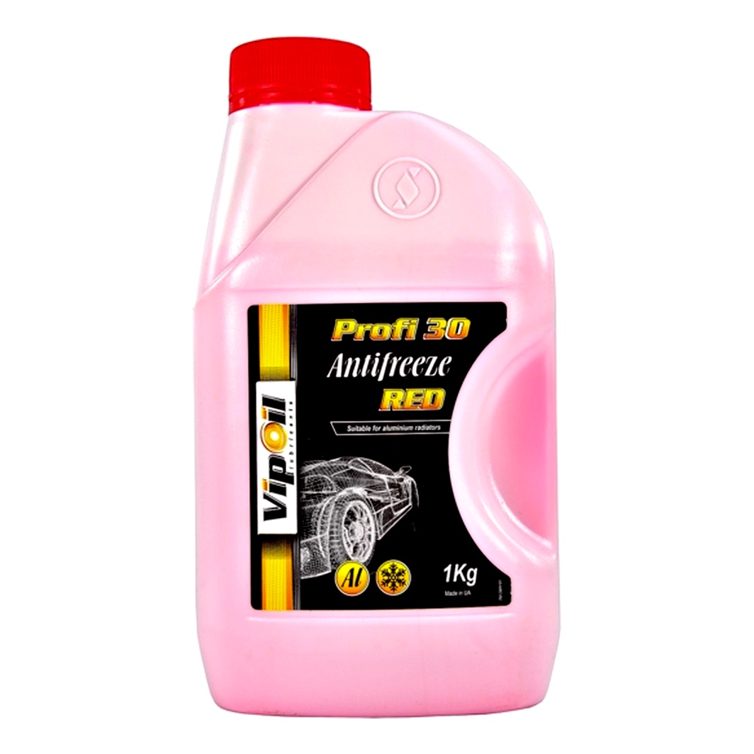 Готовий антифриз VIPOIL Profi 30 червоний -24 °C 1 л (701389) - zapix
