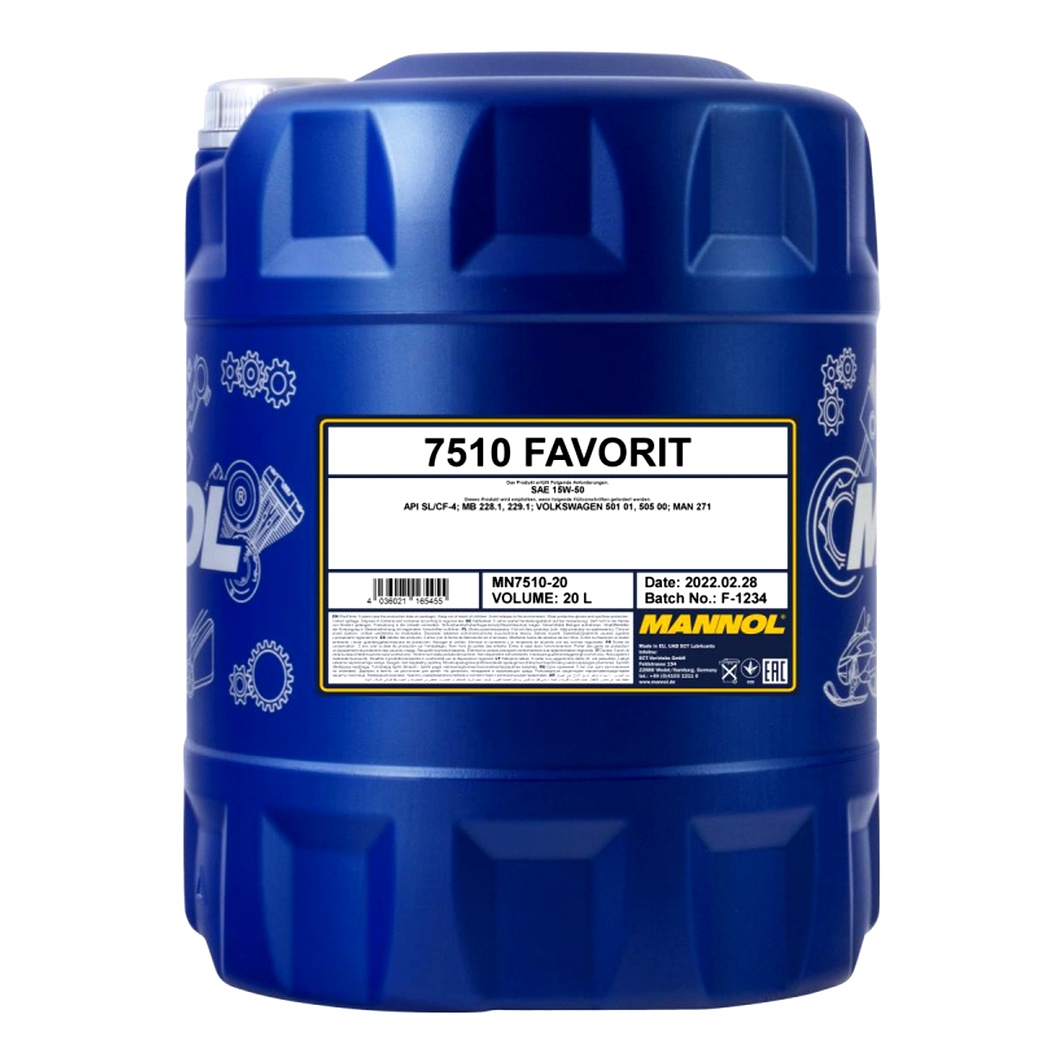 Моторна олива MANNOL Favorit 15W-50 20 л (MN751020) - zapix