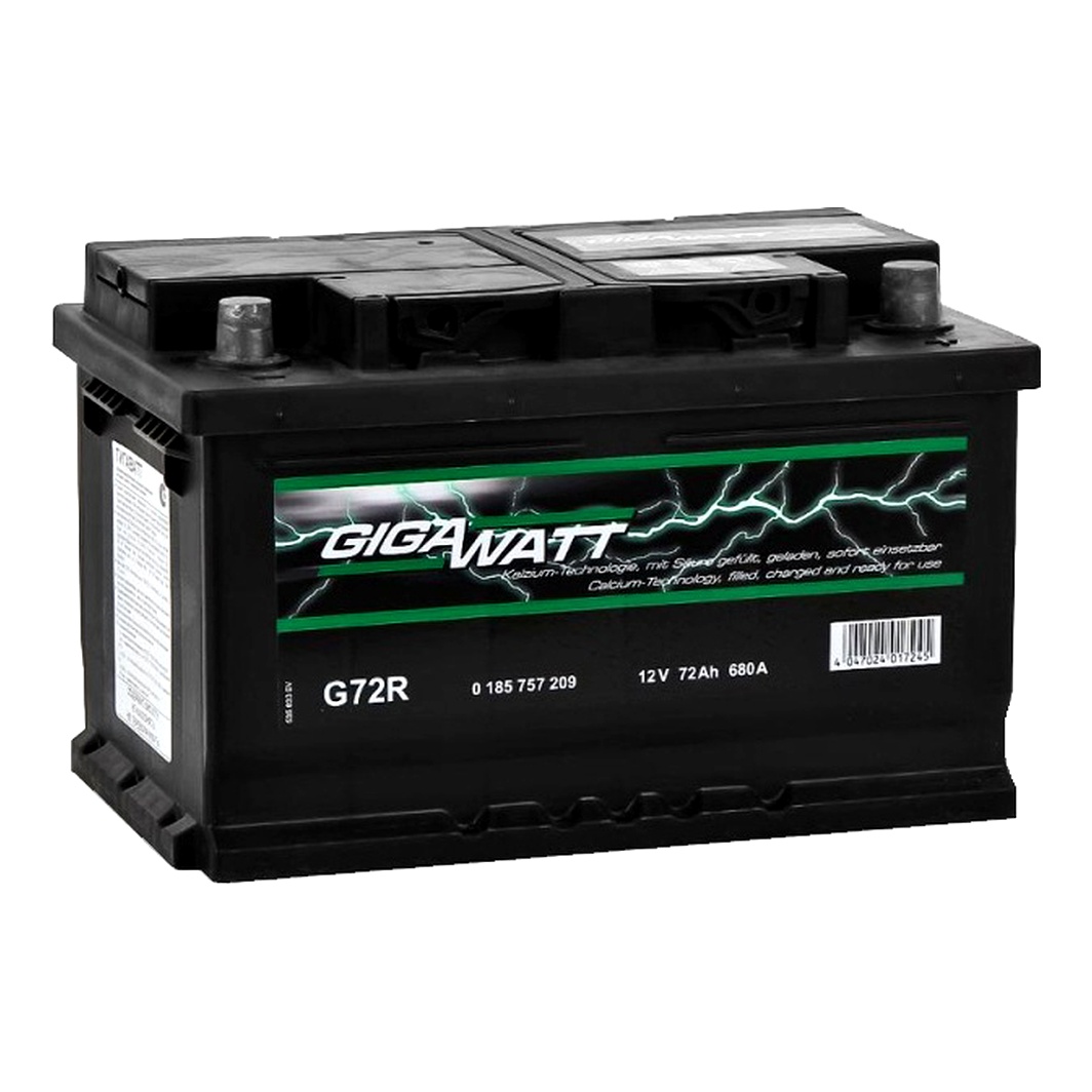 Акумулятор GIGAWATT 12V 72Ah 680A R+ 0185757209 - zapix