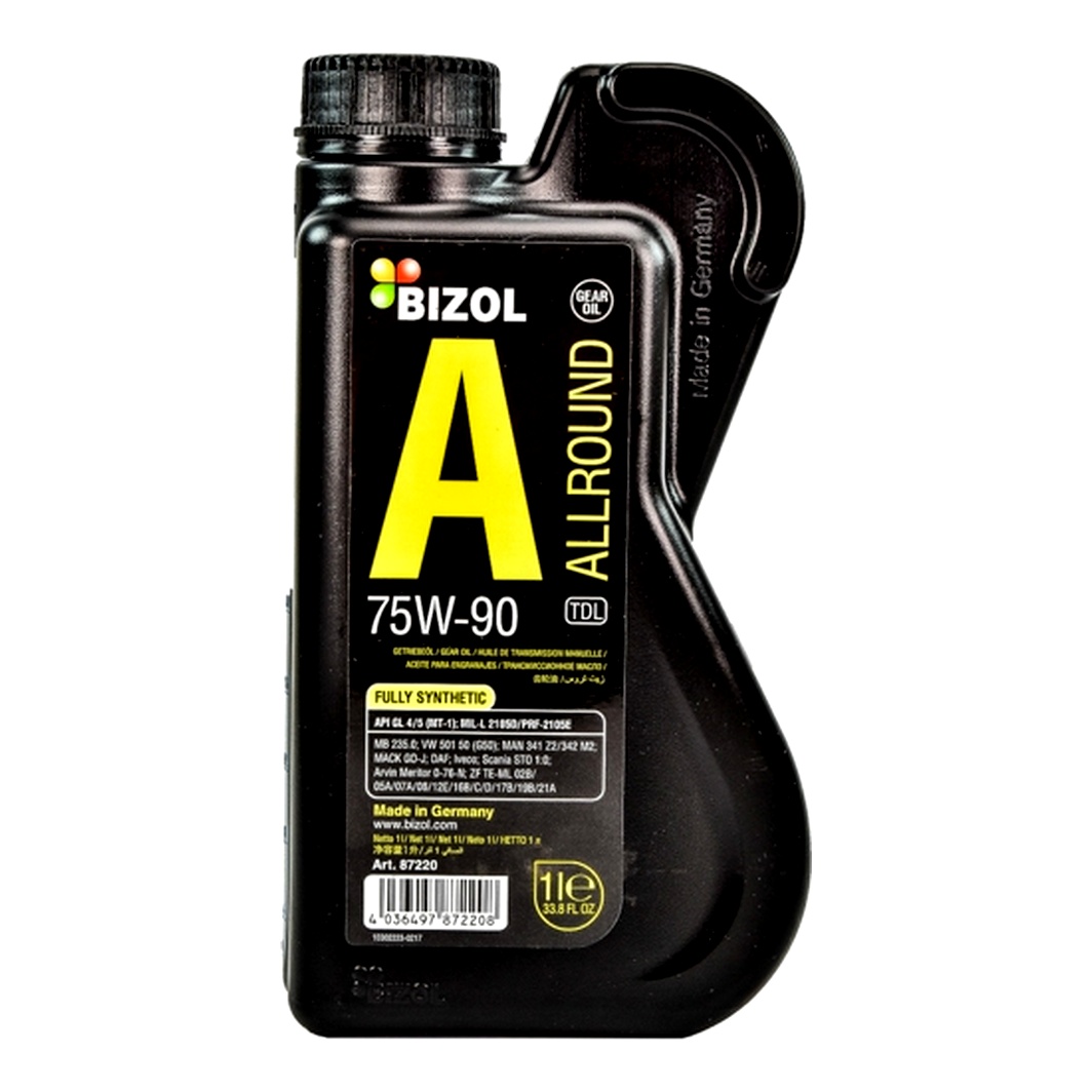 Трансмиссионное масло BIZOL Allround Gear Oil TDL GL-4 75W-90 1 л B87220 - zapix