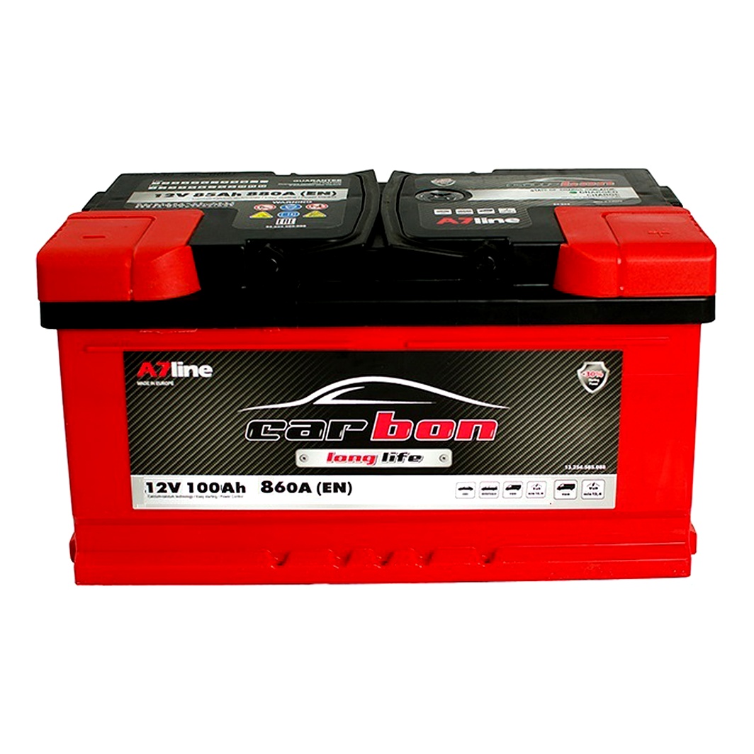 Акумулятор CARBON Long Life 12V 100Ah 860A R+ CRB100L400 - zapix