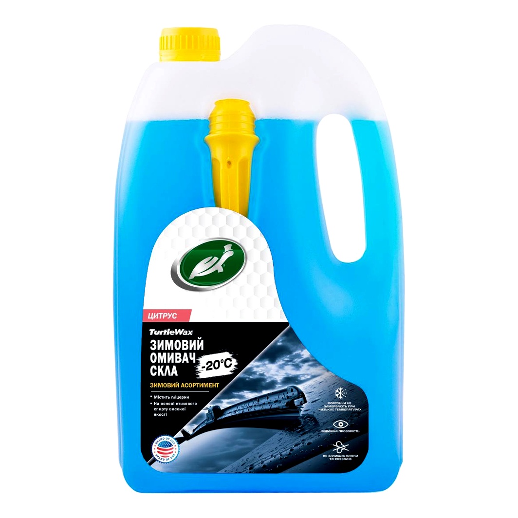 Омивач скла готовий зимовий -20°С TURTLE WAX лимон 4 л 4047 - zapix