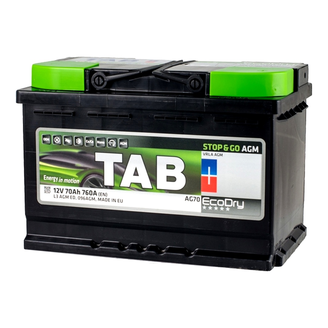 Акумулятор TAB AGM 12V 70Ah 760A R+ 213070 - zapix