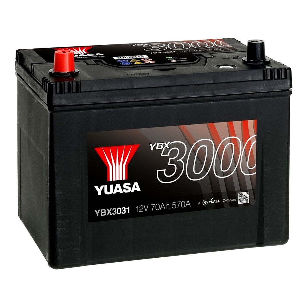 Акумулятор YUASA YBX 3000 12V 70Ah 570A L+ YBX3031 - zapix