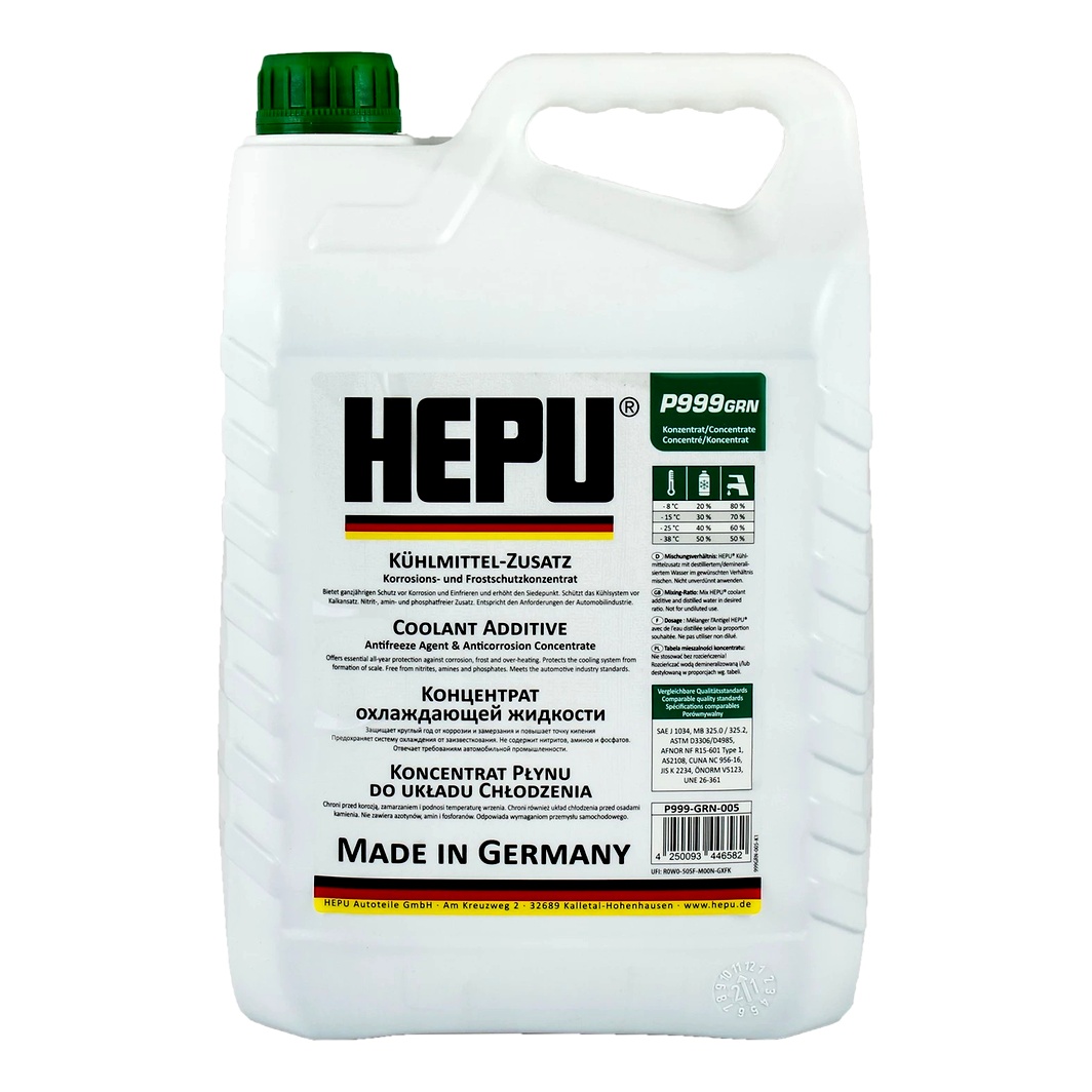 Концентрат антифризу HEPU зелений G11 5 л (P999GRN005) - zapix