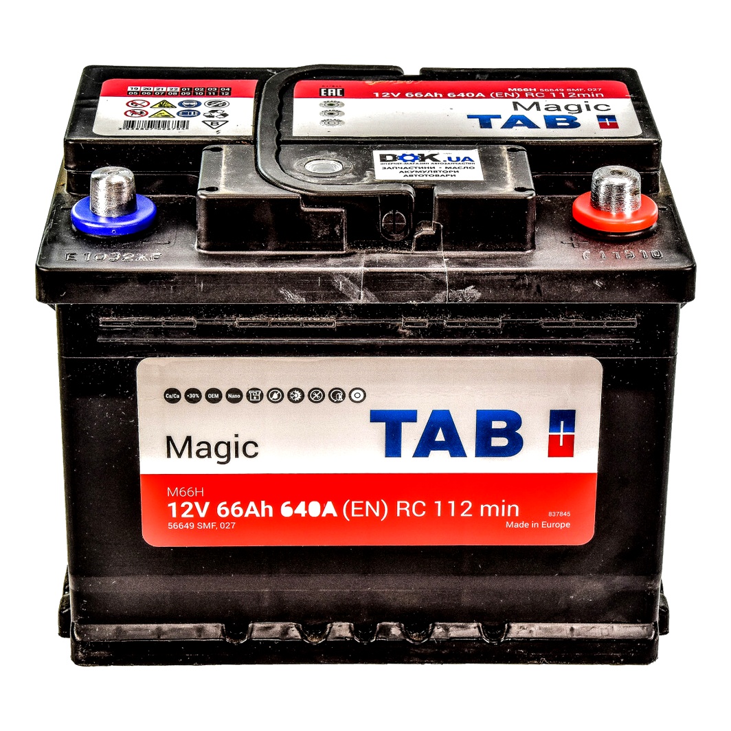 Акумулятор TAB Magic 12V 66Ah 640A R+ 189065 - zapix