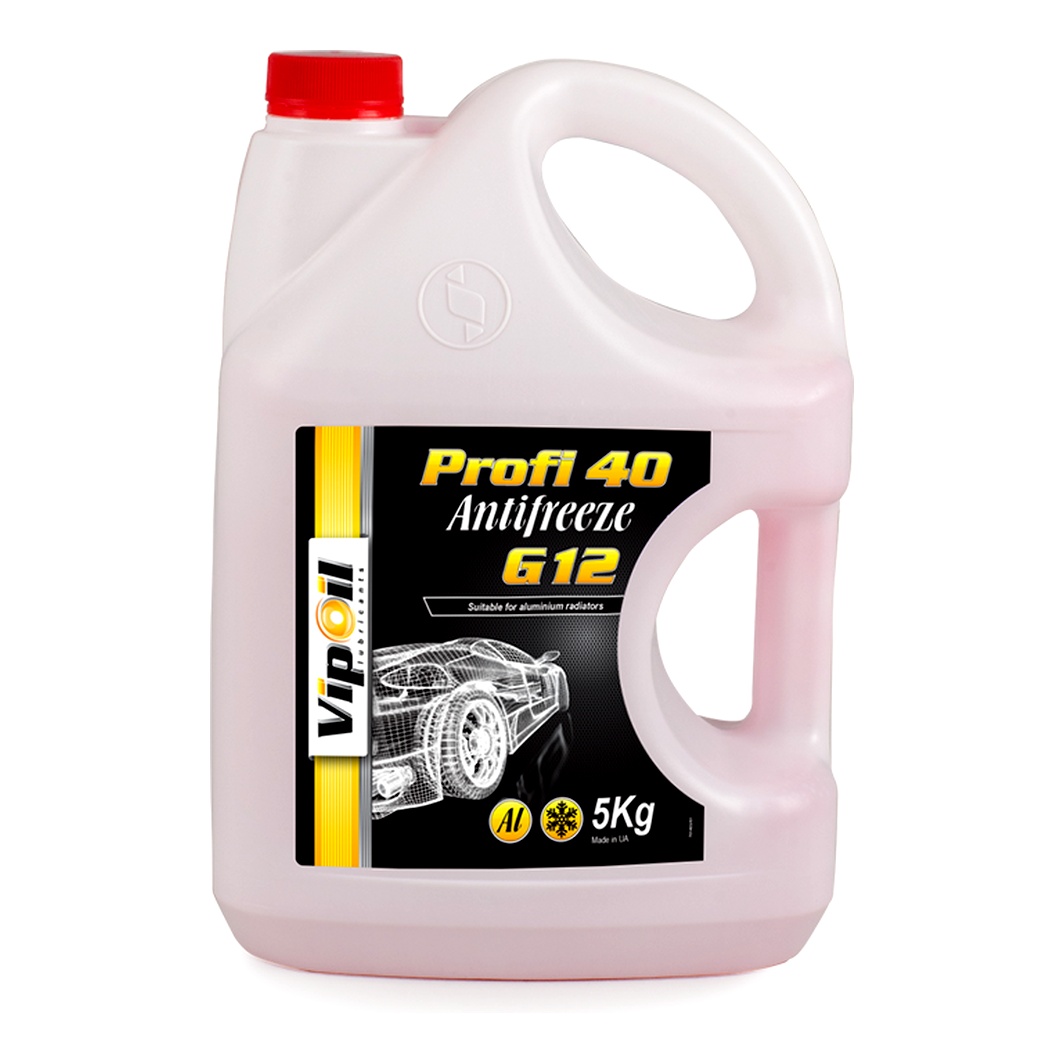 Готовий антифриз VIPOIL Profi 40 червоний G12 -30 °C 5 л (701403) - zapix