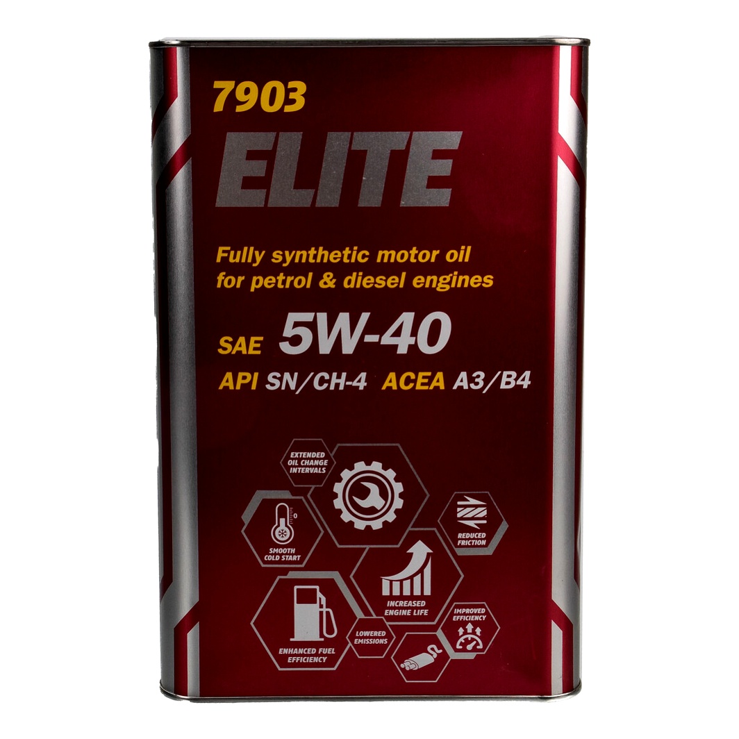 Моторна олива MANNOL Elite (Metal) 5W-40 4 л (MN79034ME) - zapix
