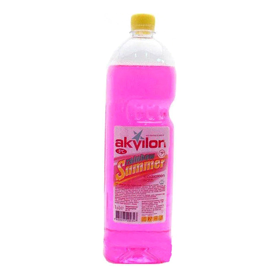 Омивач скла готовий літній -5°С AKVILON Rainbow 1.5 л AKVILONSUMMER15L - zapix
