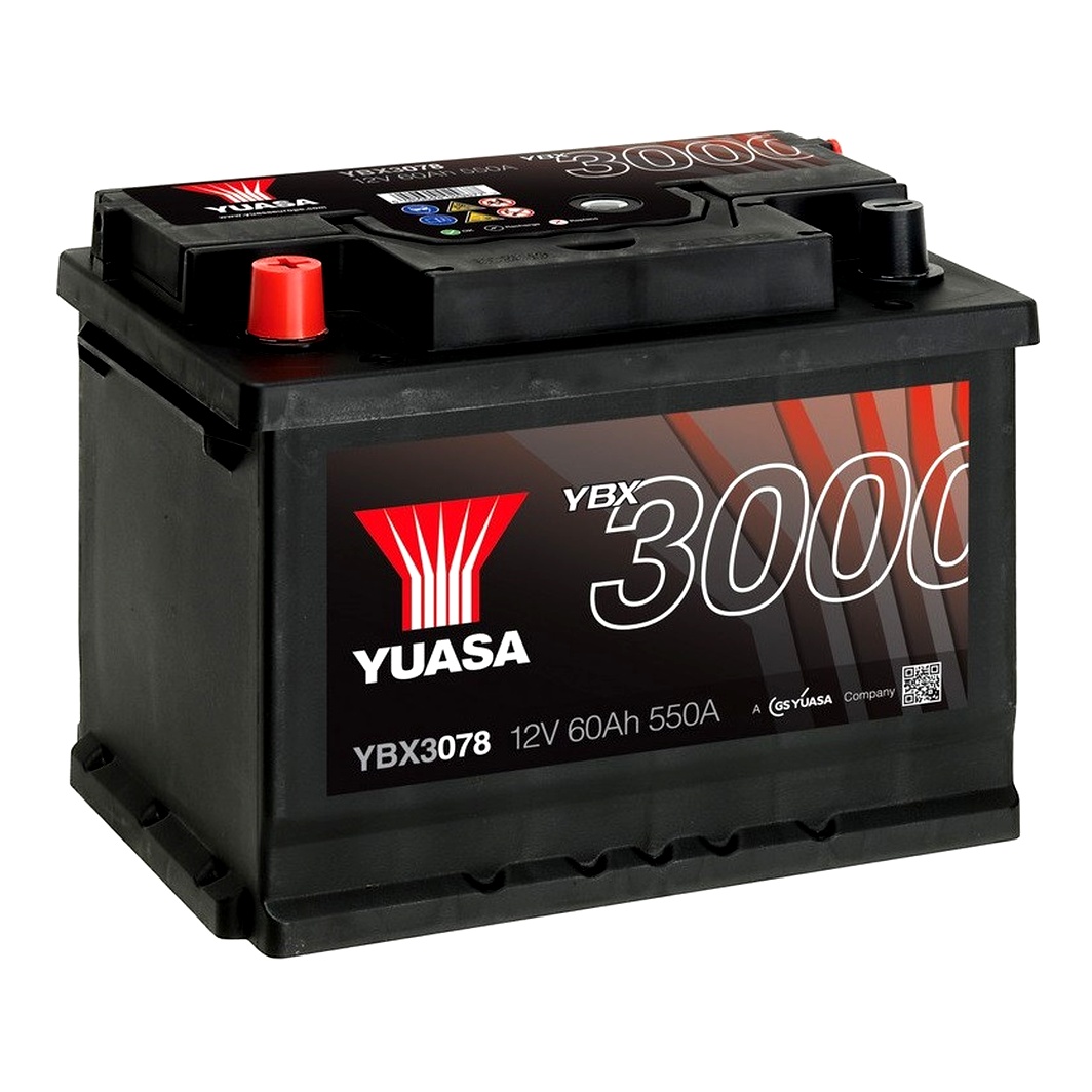 Акумулятор YUASA YBX 3000 12V 62Ah 550A L+ YBX3078 - zapix