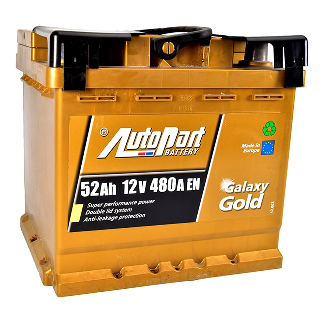 Акумулятор AUTOPARTS Galaxy Gold 12V 52Ah 480A R+ ARL052GG0 - zapix