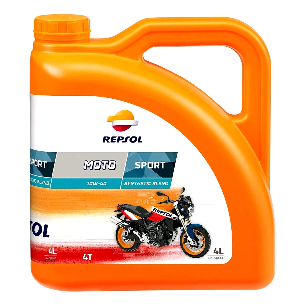 Моторное масло REPSOL Moto Sport 4T 10W-40 полусинтетическое 4 л RP180N54 - zapix