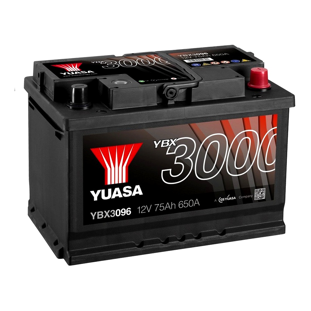 Акумулятор YUASA YBX 3000 12V 76Ah 680A R+ YBX3096 - zapix