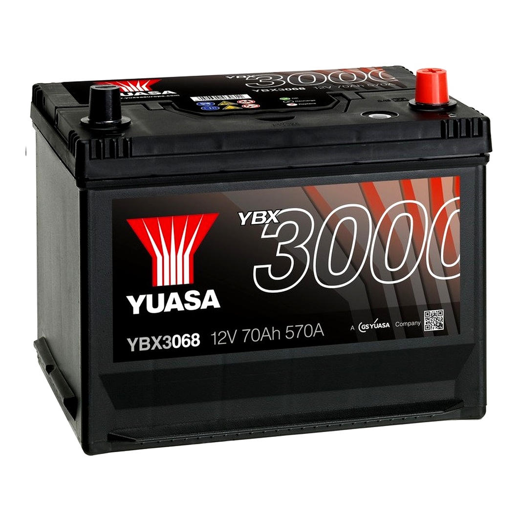 Акумулятор YUASA YBX 3000 12V 72Ah 630A R+ YBX3068 - zapix