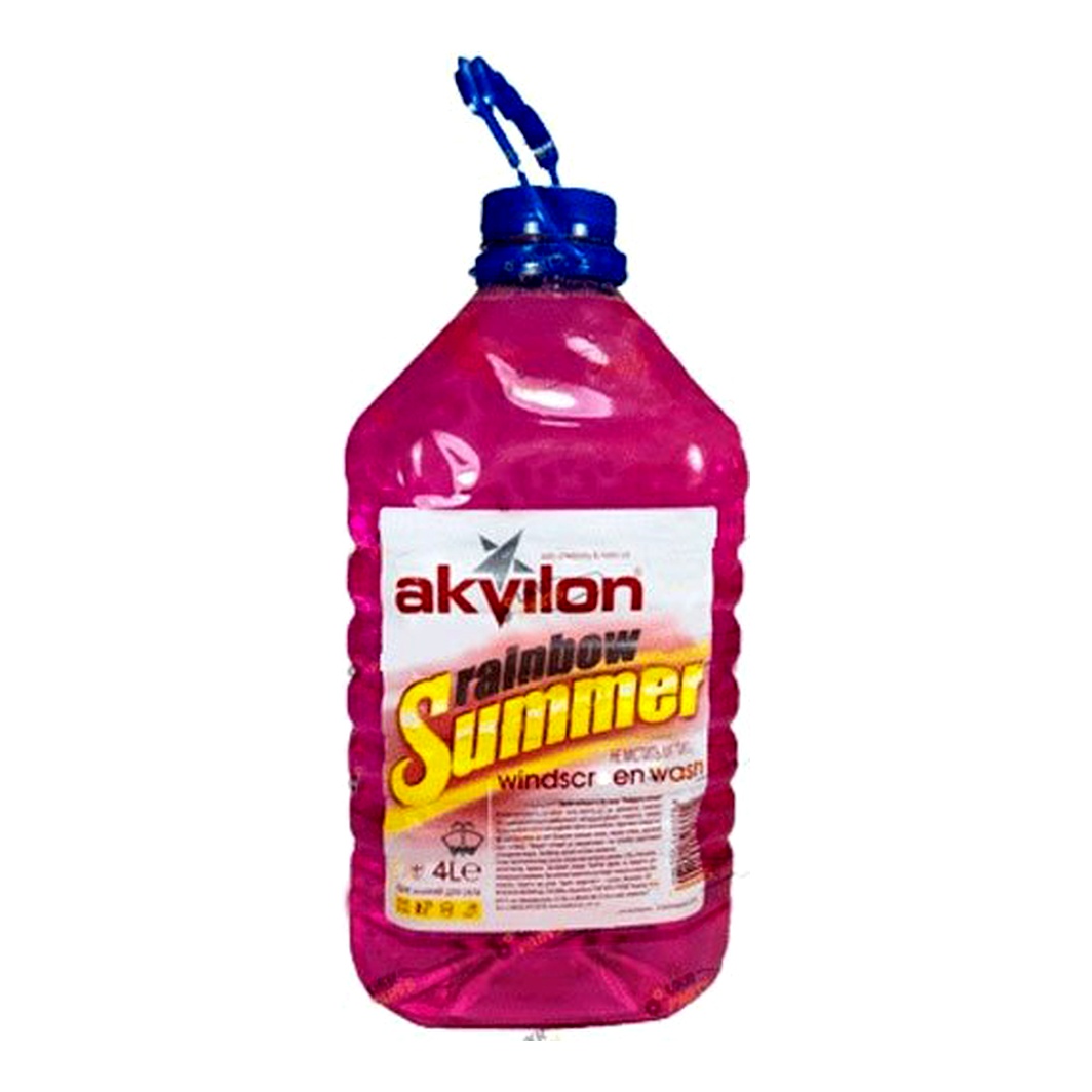 Омивач скла готовий літній -5°С AKVILON Rainbow 4 л AKVILONSUMMER4L - zapix