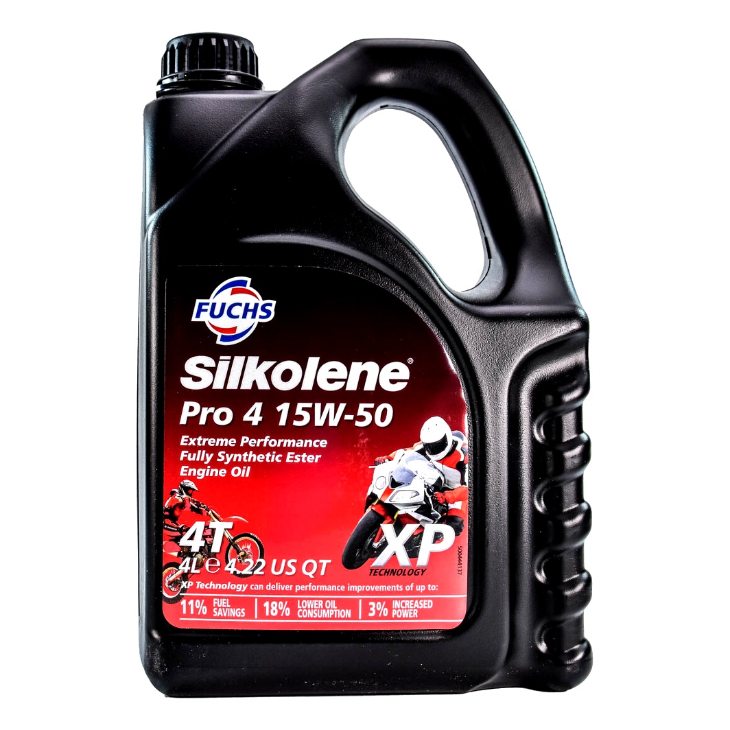 Моторное масло FUCHS Silkolene Pro 4 XP 4T 15W-50 синтетическое 4 л 600985226 - zapix