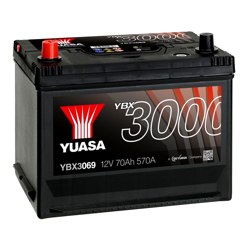 Акумулятор YUASA YBX 3000 12V 72Ah 630A L+ YBX3069 - zapix