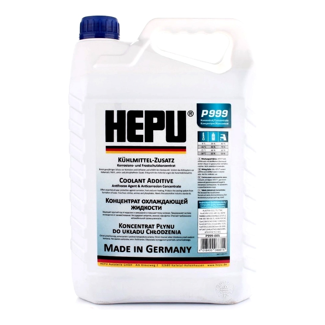 Концентрат антифризу HEPU синій G11 5 л (P999005) - zapix