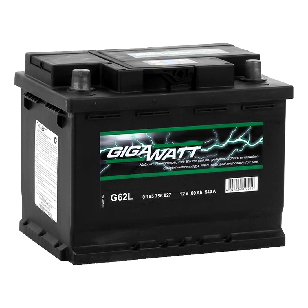 Акумулятор GIGAWATT 12V 60Ah 540A L+ 0185756027 - zapix
