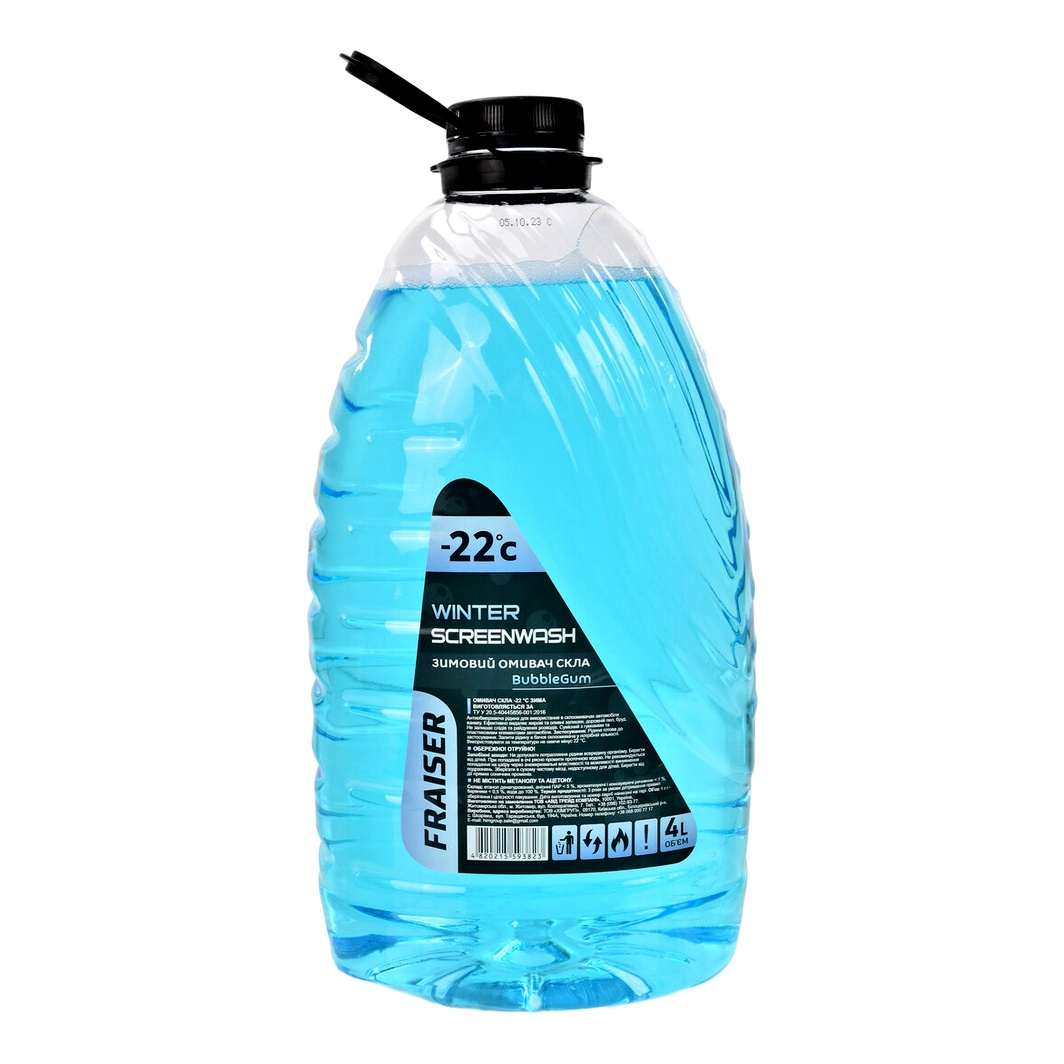 Омивач скла готовий зимовий -22°С FRAISER Bubble Gum bubble gum 4 л FRAISERBG224L - zapix